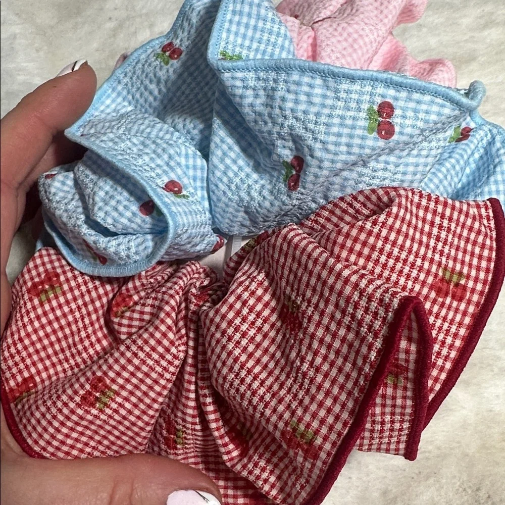 Piper K cherry hair ties set of 3